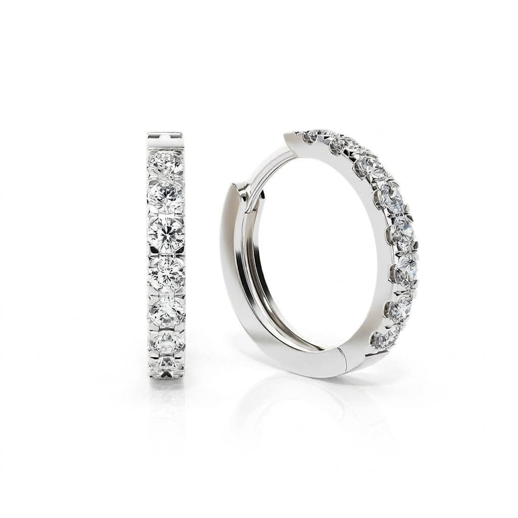 Pavé Huggie Earrings