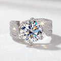 Wide Band Moissanite Ring