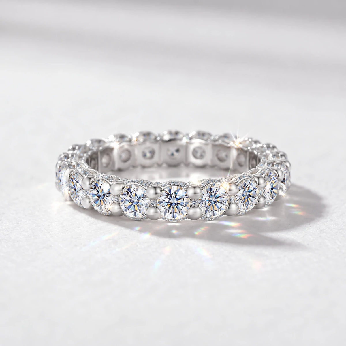 Moissanite Eternity Band