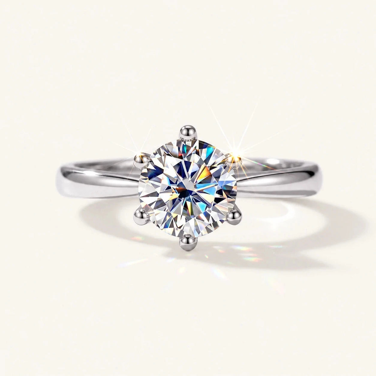 Classic Moissanite Solitaire Ring