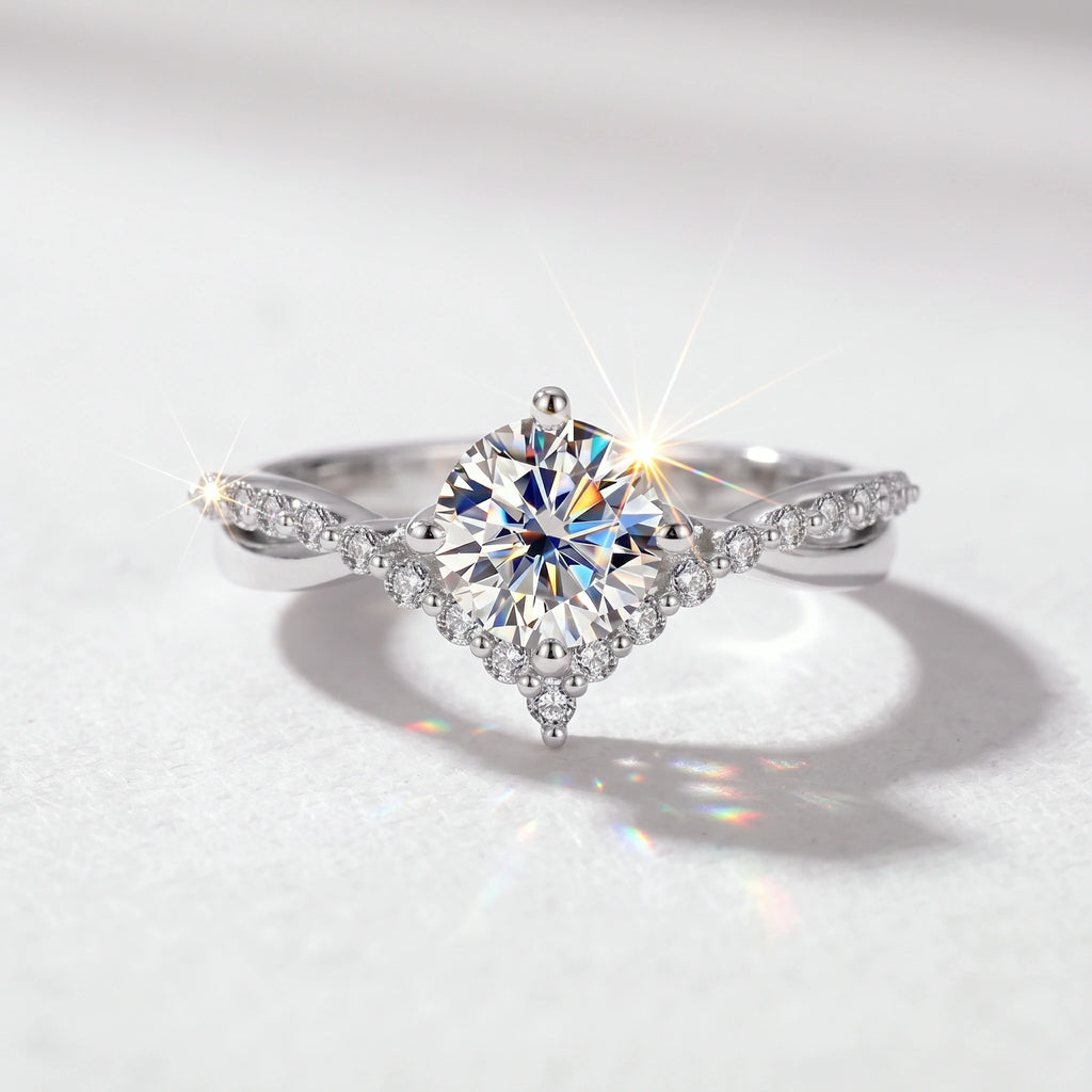Twist Moissanite Ring