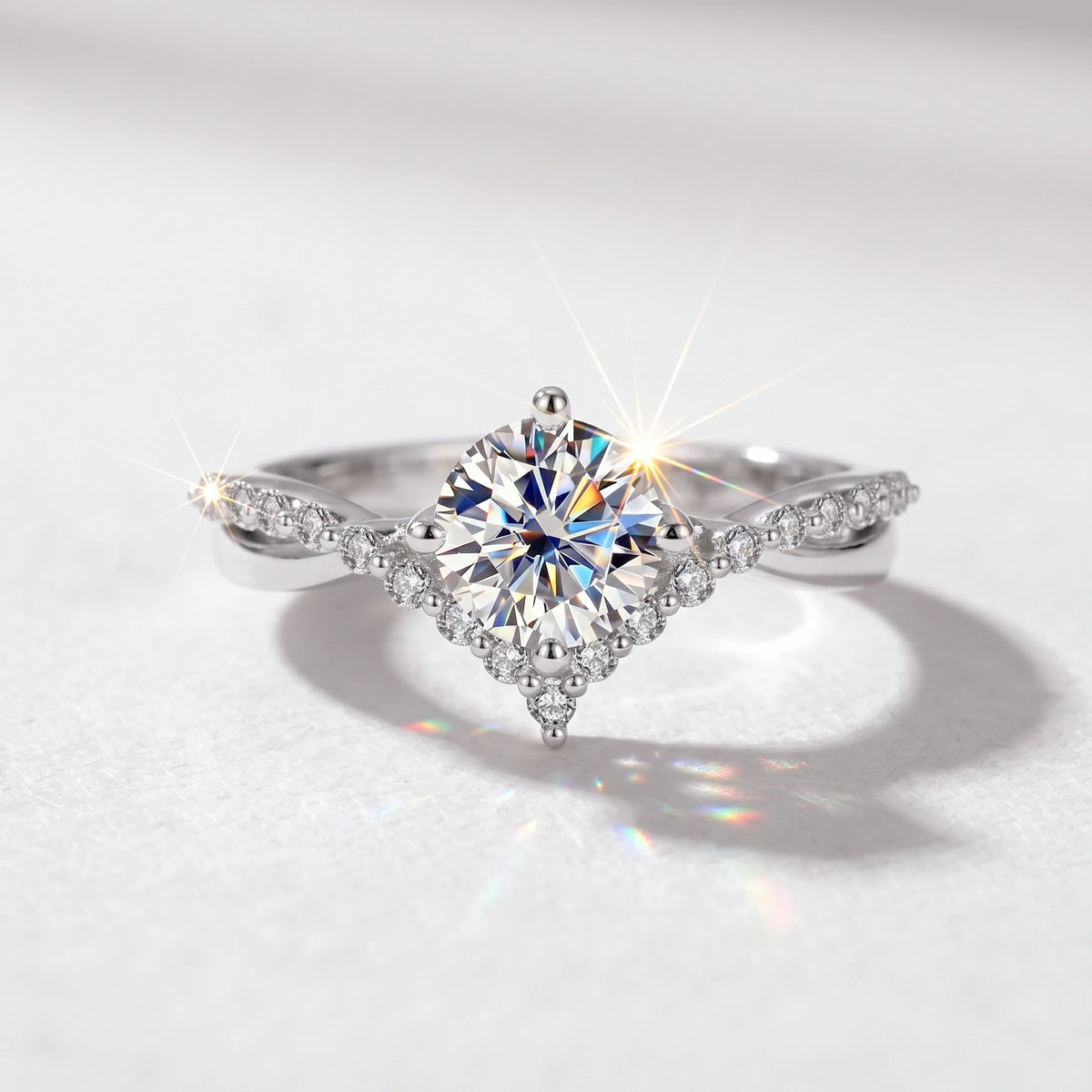 Twist Moissanite Ring