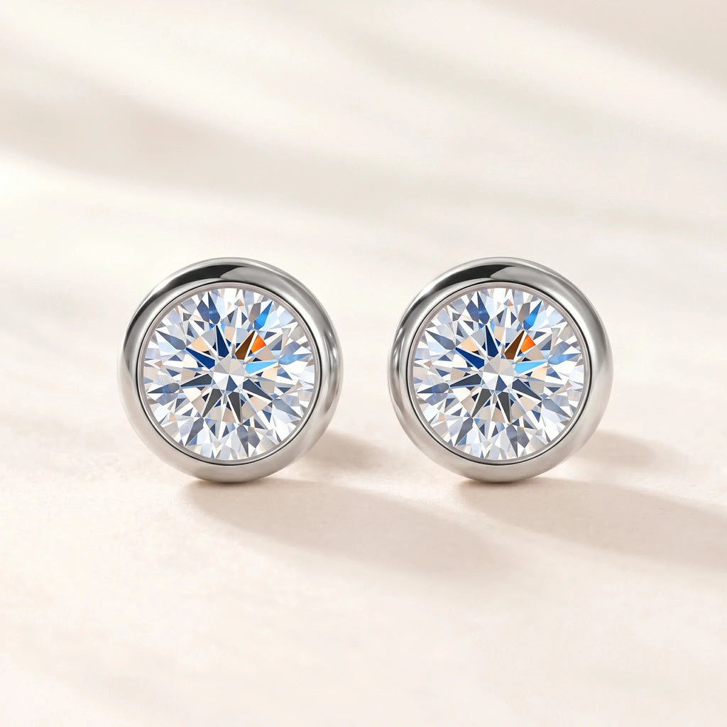 Bubble Moissanite Stud Earrings