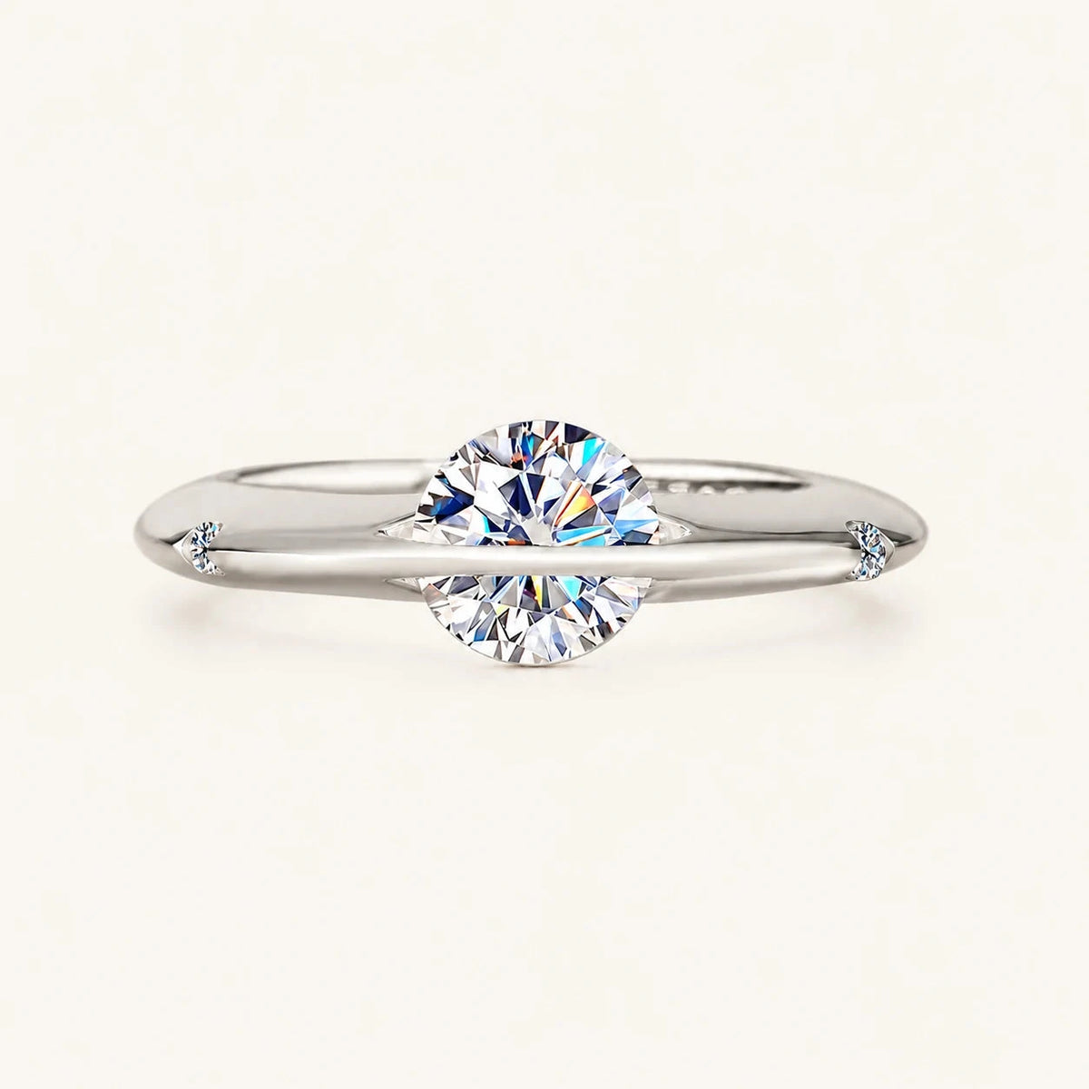Rotating Moissanite Ring