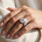 Wide Band Moissanite Ring