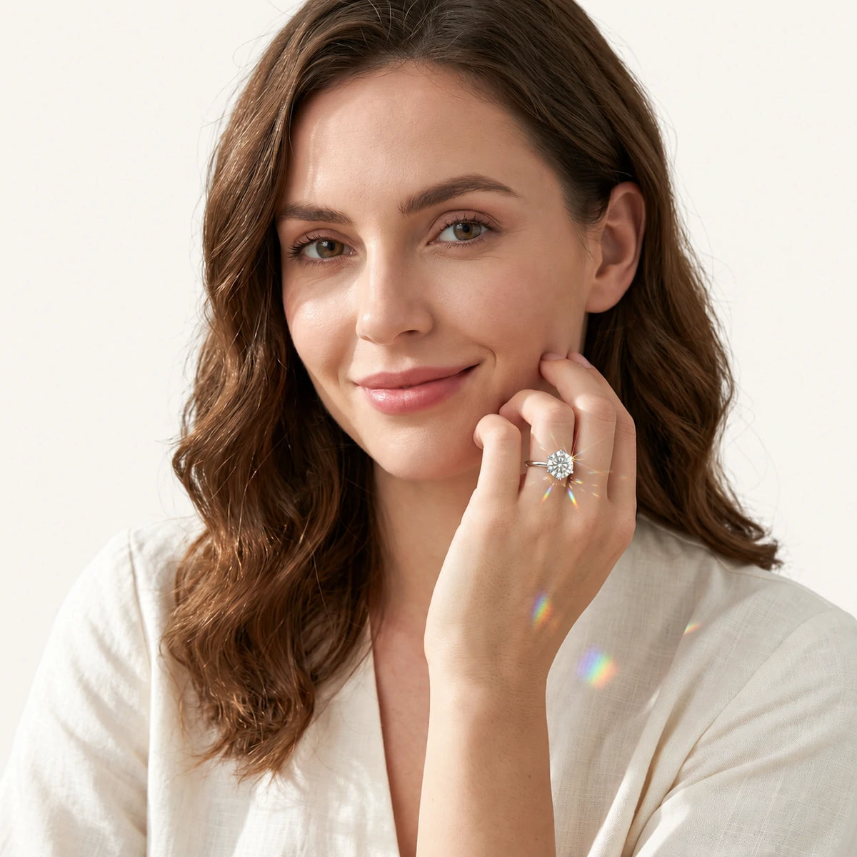 Classic Moissanite Solitaire Ring