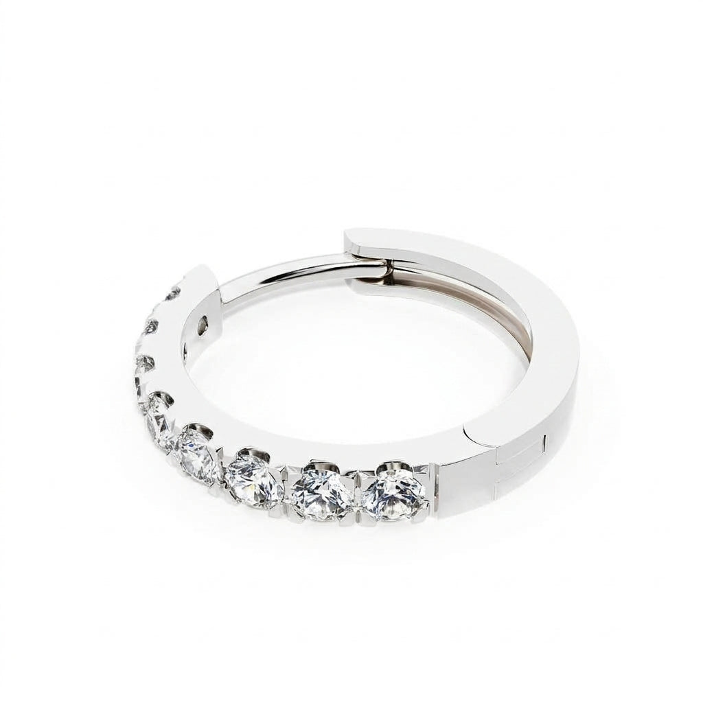 Pavé Huggie Earrings