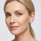 Halo Moissanite Stud Earrings