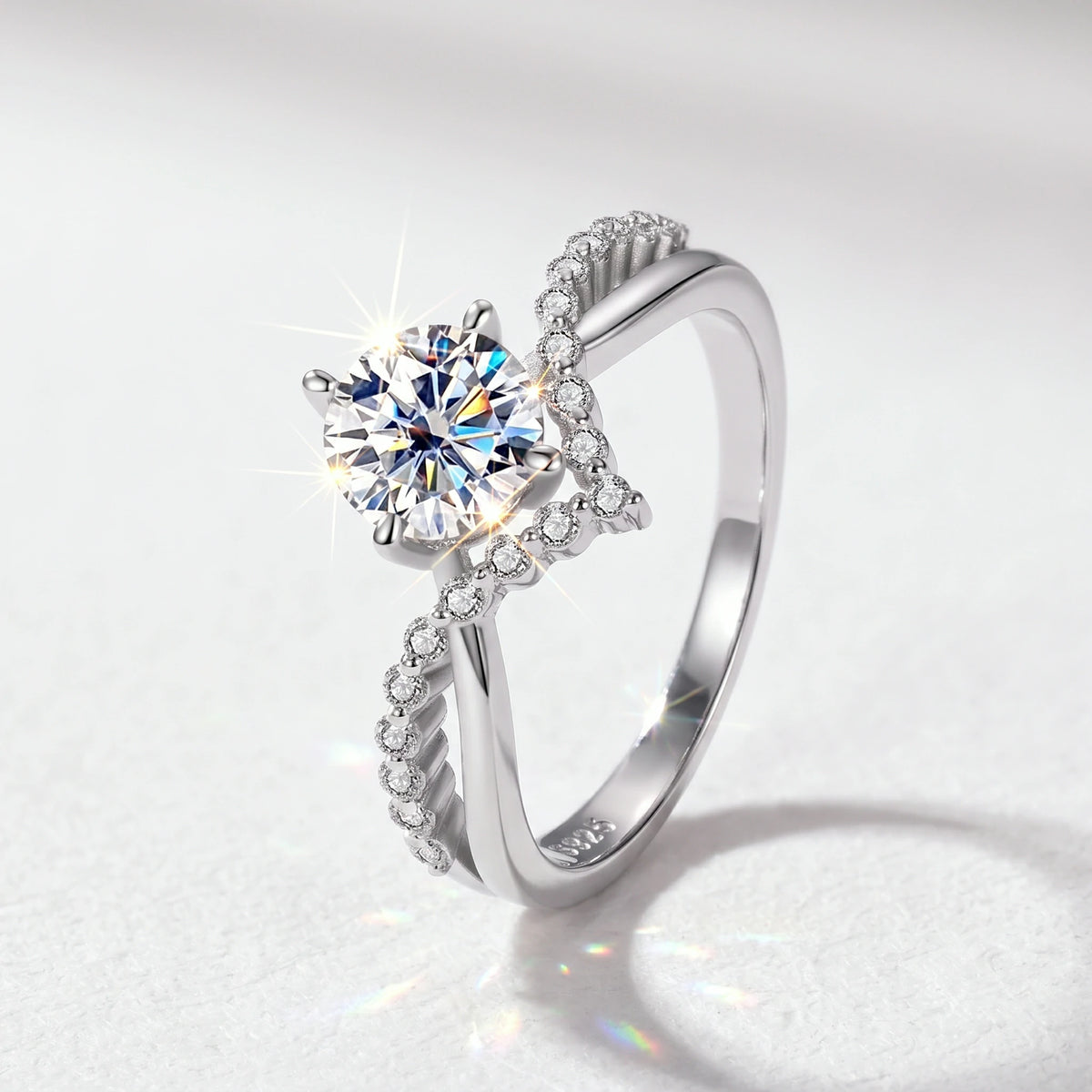 Twist Moissanite Ring