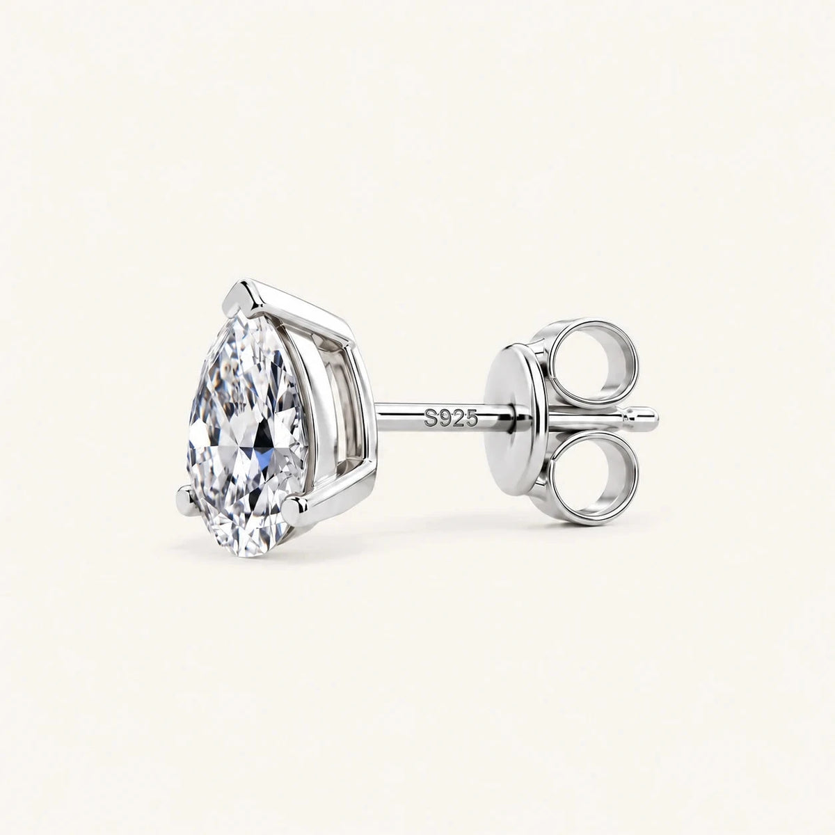 Pear Moissanite Stud Earrings