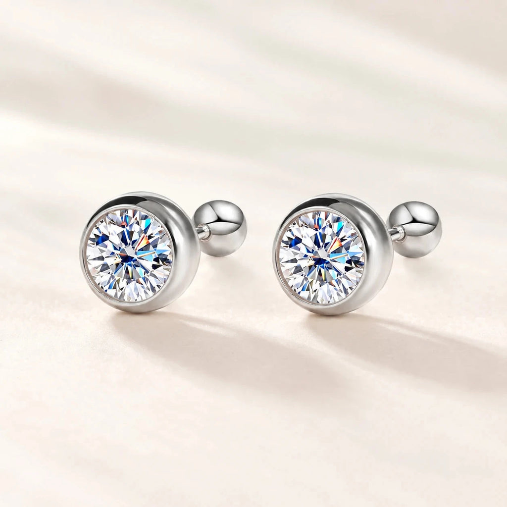 Bubble Moissanite Stud Earrings