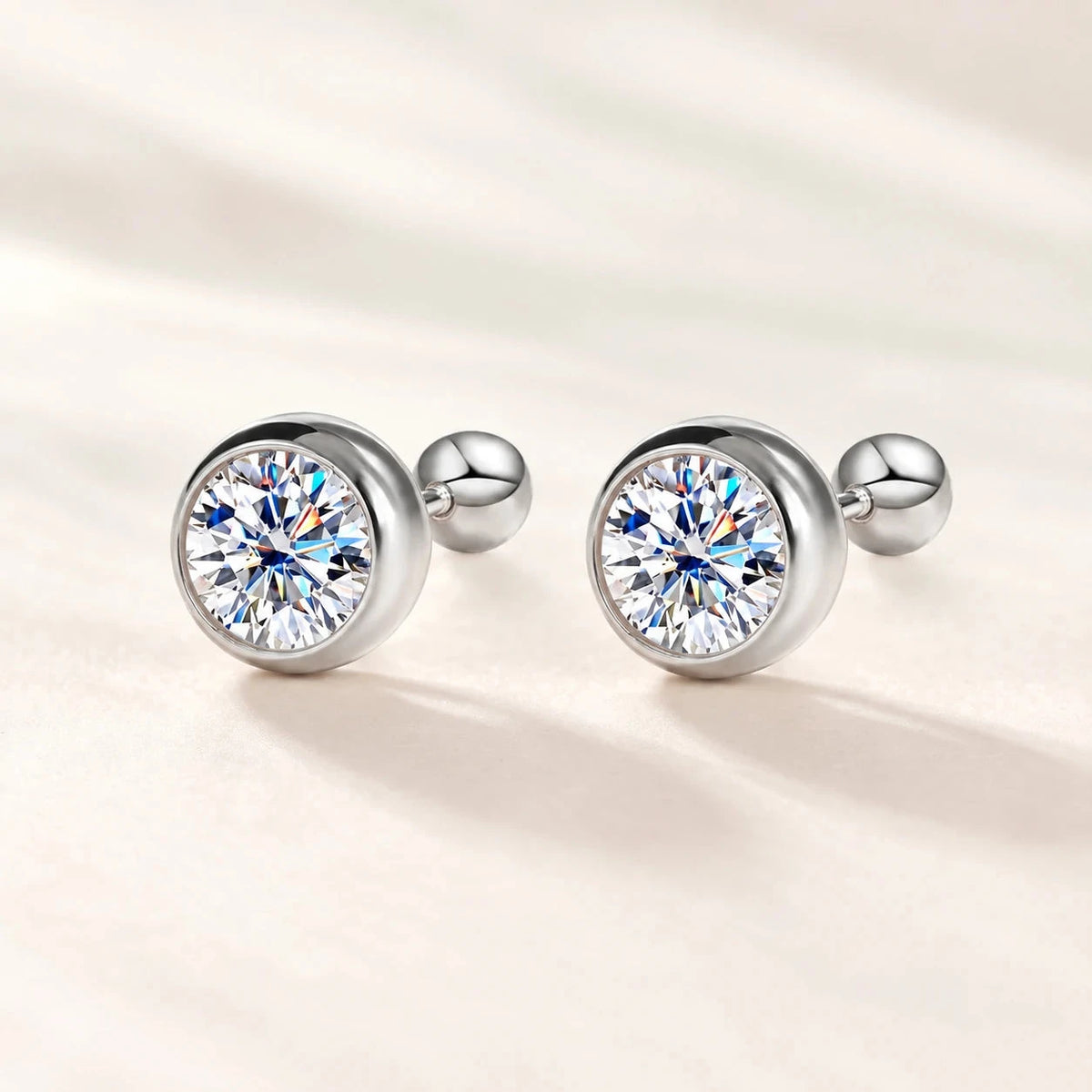 Bubble Moissanite Stud Earrings