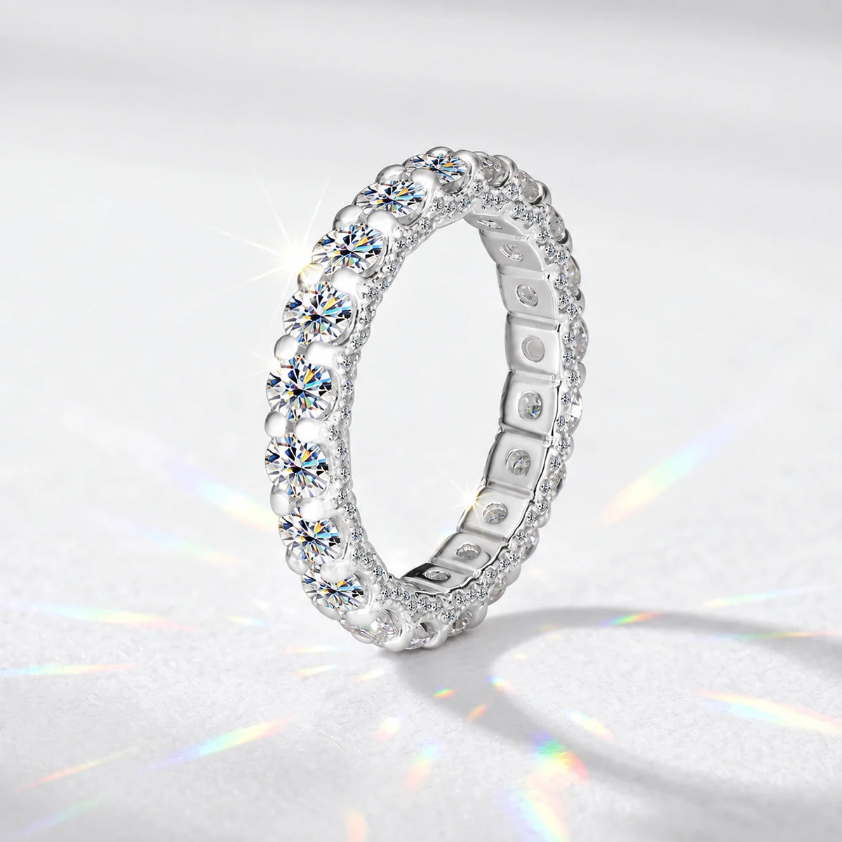 Moissanite Eternity Band