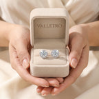 Halo Moissanite Stud Earrings
