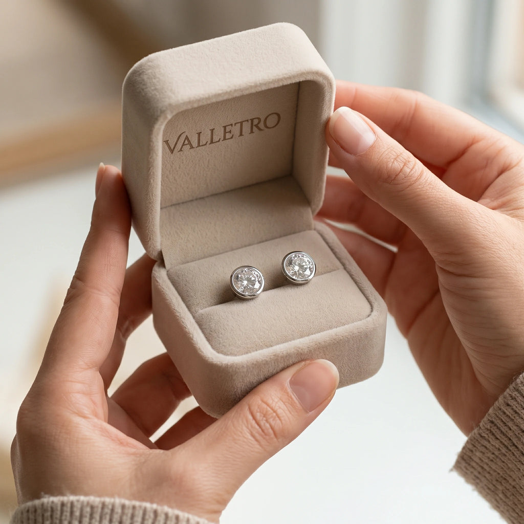 Bubble Moissanite Stud Earrings