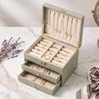 Sage Green Multi-Tier Jewelry Box