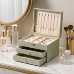 Sage Green Multi-Tier Jewelry Box