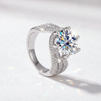 Wide Band Moissanite Ring