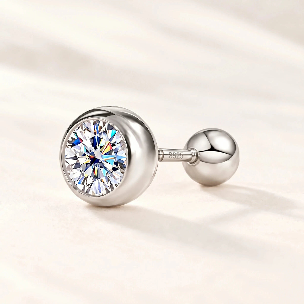 Bubble Moissanite Stud Earrings