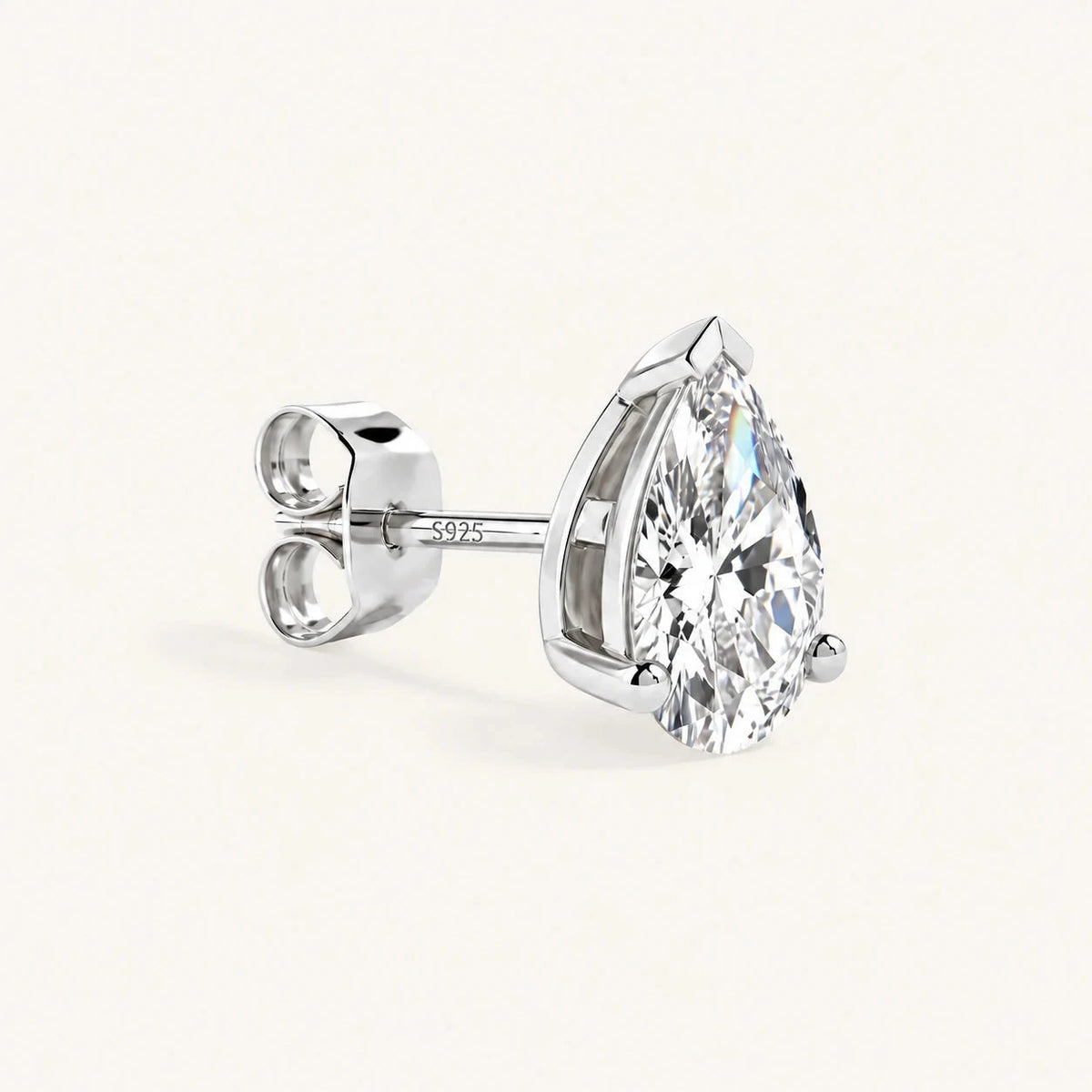 Pear Moissanite Stud Earrings