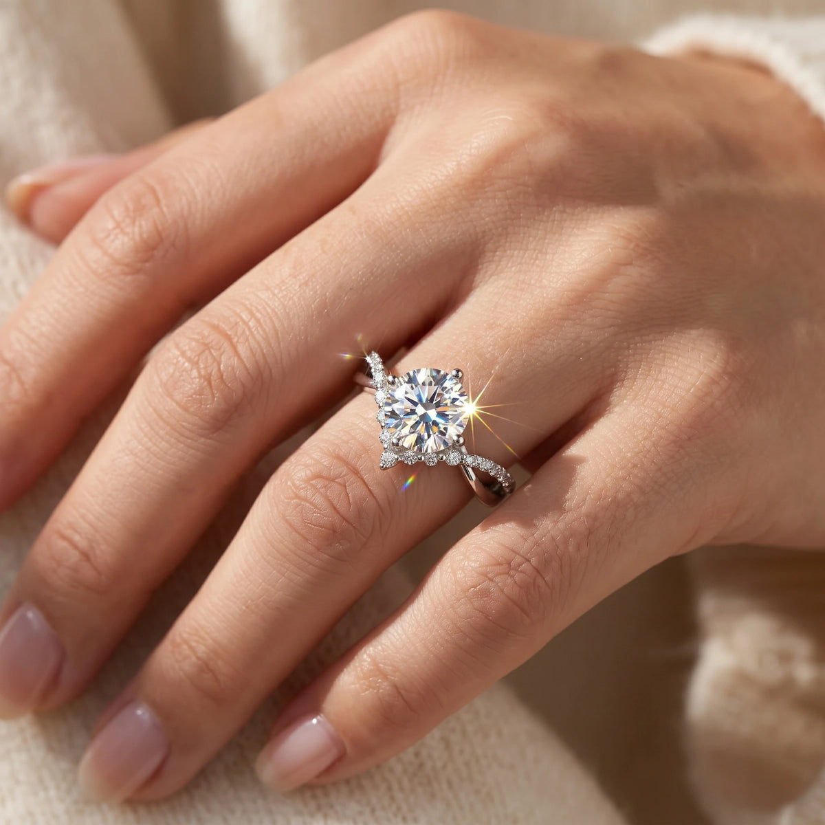 Twist Moissanite Ring