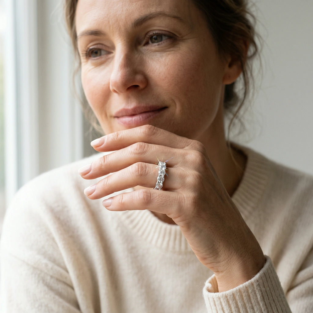 Moissanite Eternity Band