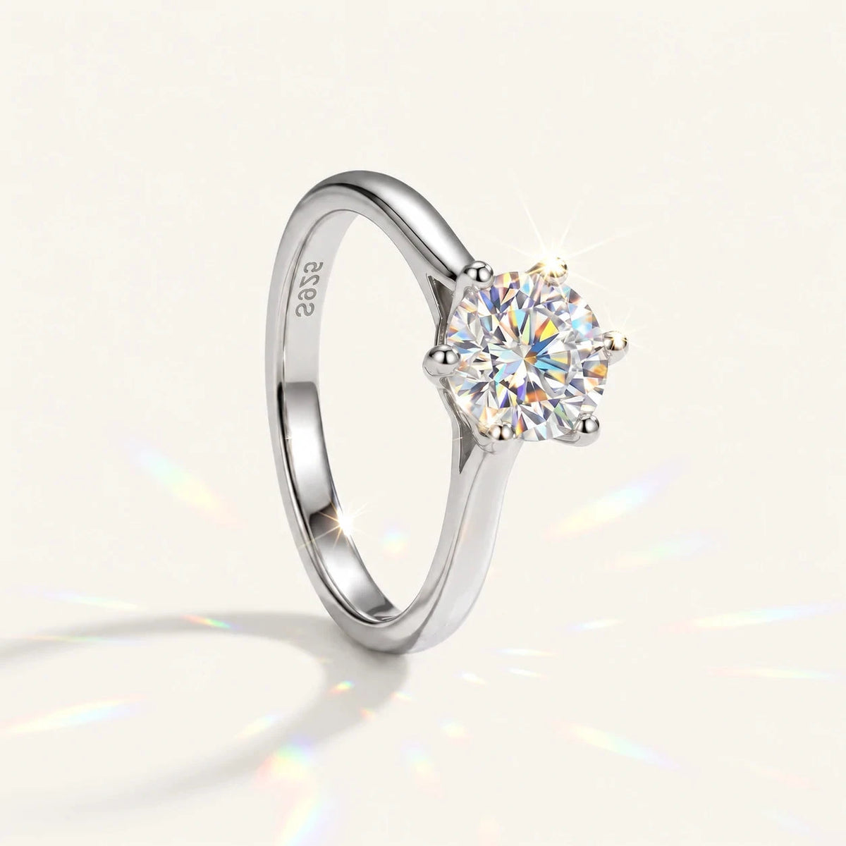 Classic Moissanite Solitaire Ring
