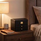 Classic Black Domed Jewelry Box