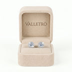 Halo Moissanite Stud Earrings