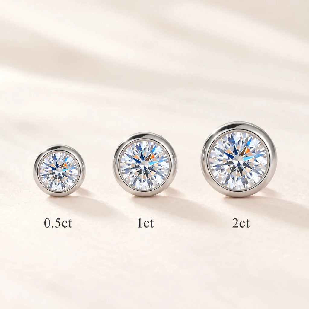 Bubble Moissanite Stud Earrings