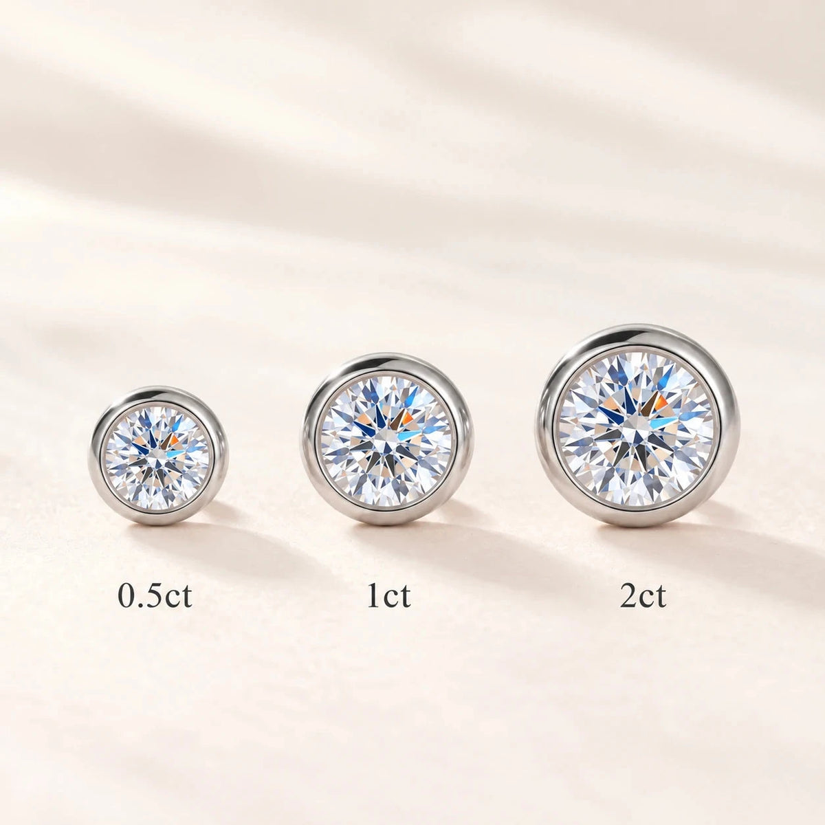 Bubble Moissanite Stud Earrings
