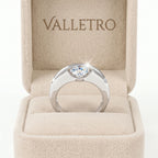 Valletro Rotating Moissanite Ring, silver color, view 6