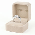 Valletro Rotating Moissanite Ring, silver color, view 7