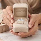Valletro Rotating Moissanite Ring, silver color, view 8