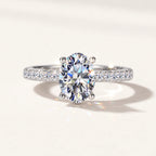 Oval Moissanite Pavé Ring — main product view 1