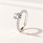 Oval Moissanite Pavé Ring — detail view 3