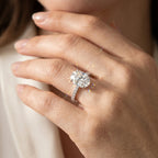 Oval Moissanite Pavé Ring — detail view 6