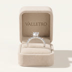 Oval Moissanite Pavé Ring — detail view 8