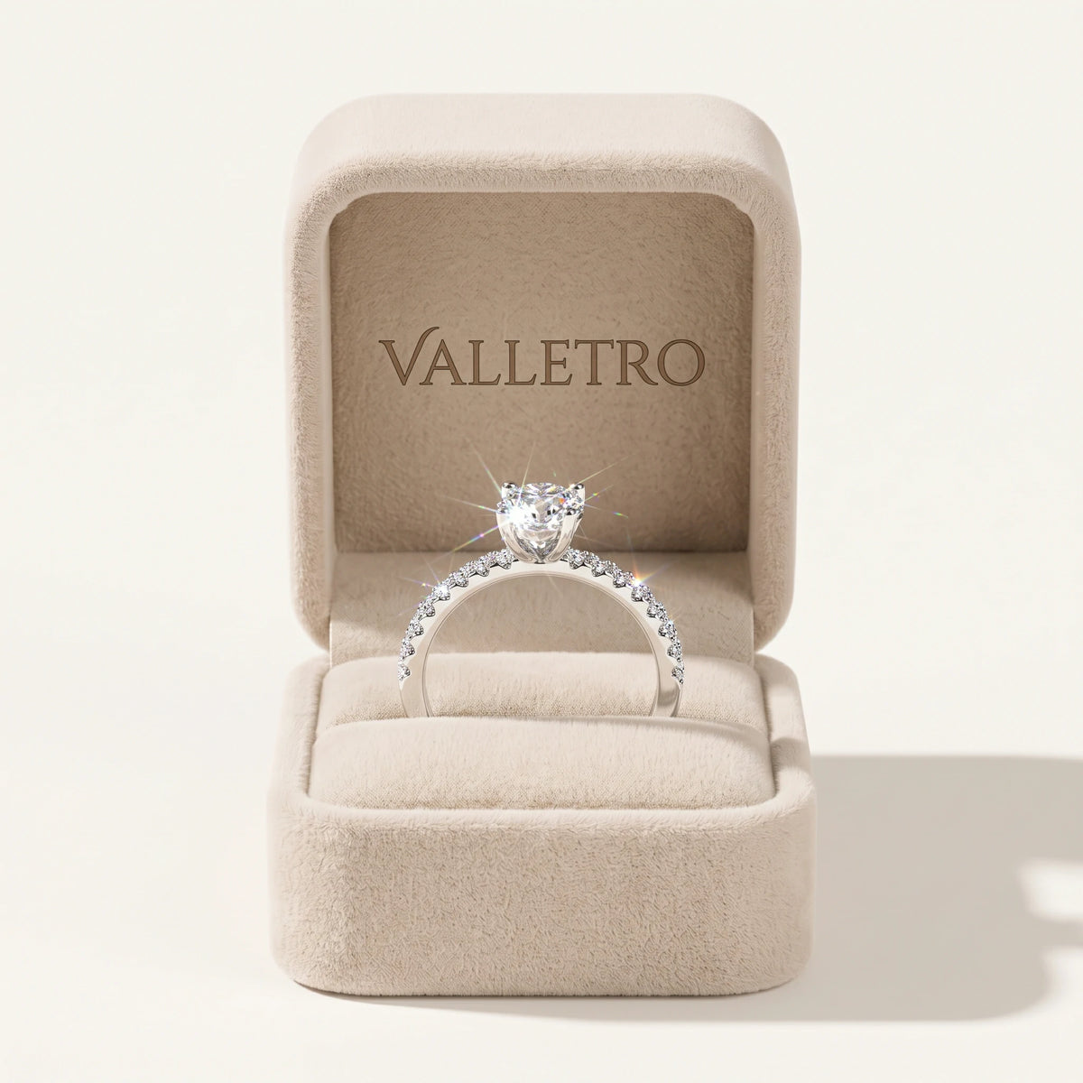 Oval Moissanite Pavé Ring — detail view 8