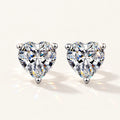 Heart Moissanite Stud Earrings — main product view 1