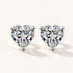 Heart Moissanite Stud Earrings — main product view 1