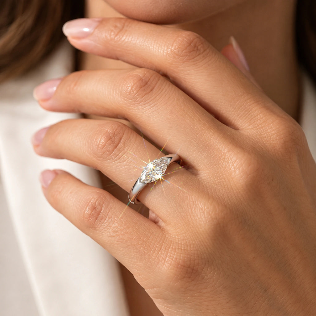 Bow-Inspired Moissanite Ring — detail view 6