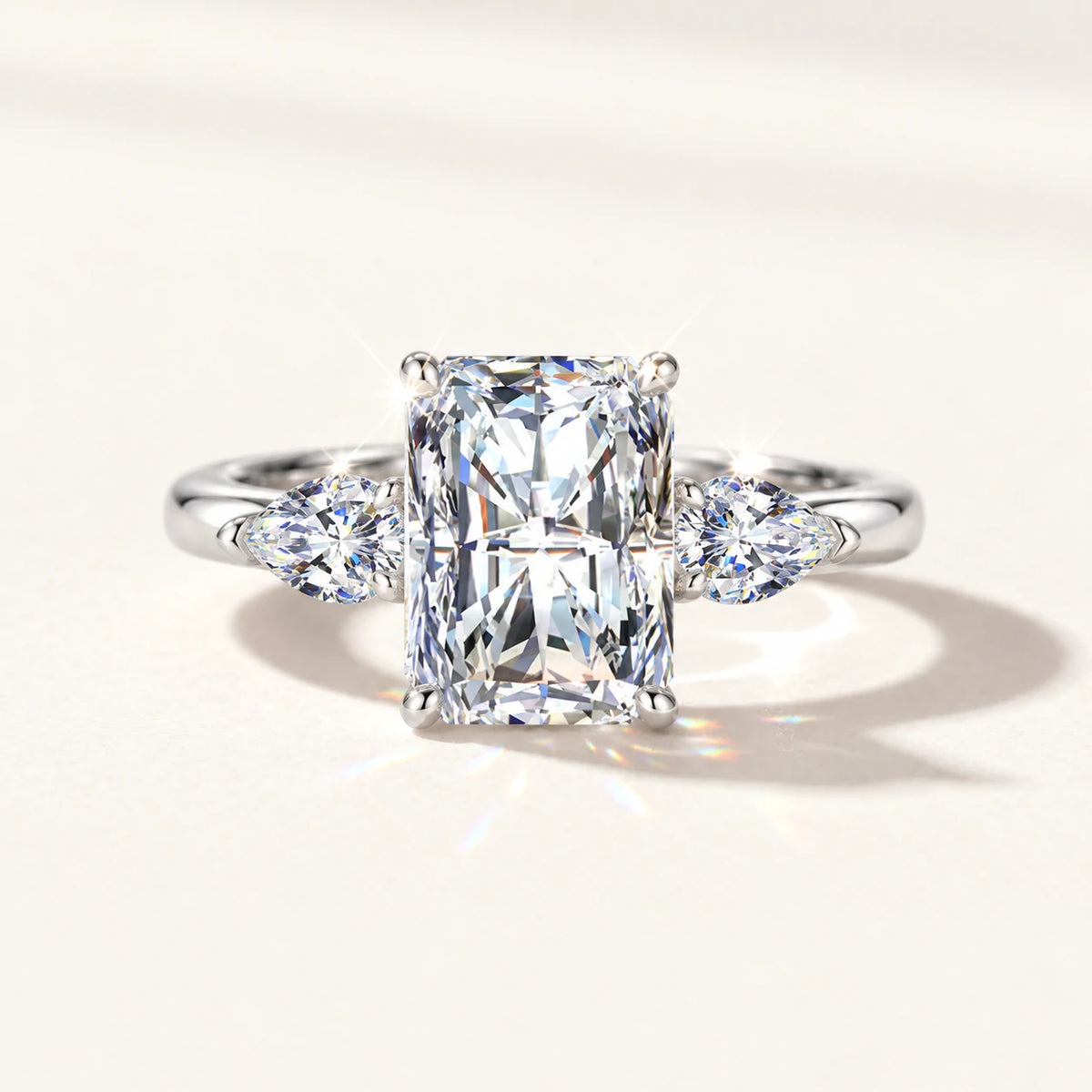 Radiant-Cut Moissanite Statement Ring — main product view 1