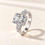 Radiant-Cut Moissanite Statement Ring — detail view 3