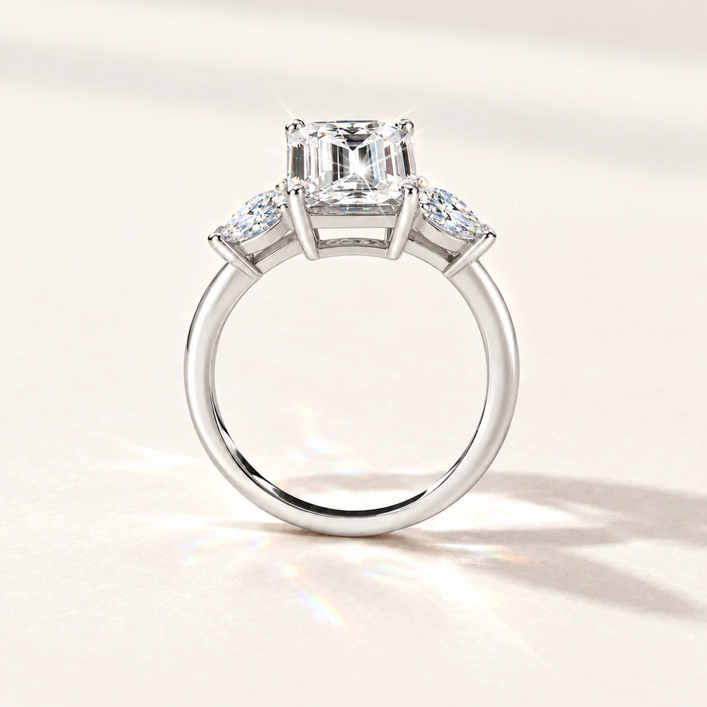 Radiant-Cut Moissanite Statement Ring — detail view 5