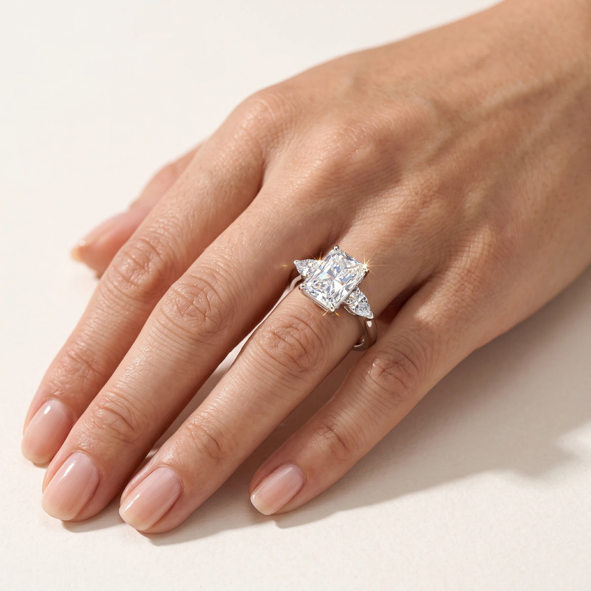 Radiant-Cut Moissanite Statement Ring — detail view 7