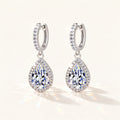 Pear Moissanite Drop Earrings — main product view 1