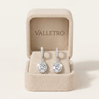 Pear Moissanite Drop Earrings — detail view 7