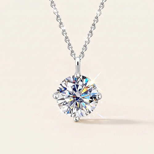 Moissanite Solitaire Pendant Necklace — main product view 1