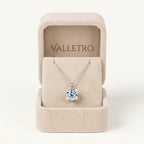 Moissanite Solitaire Pendant Necklace — detail view 7